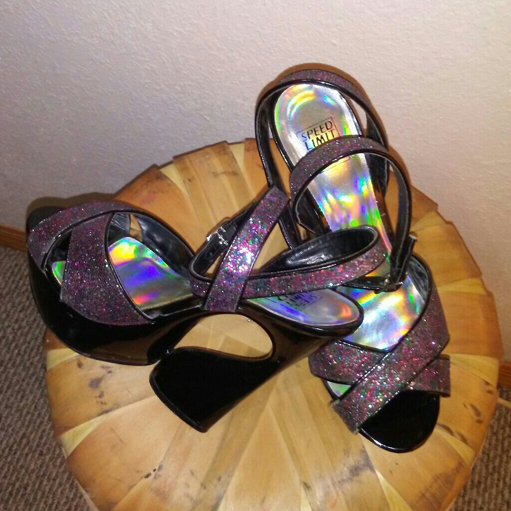 Rainbow Glitter Speed limit 98 shoes